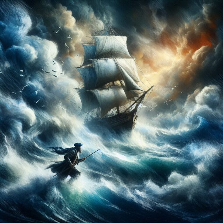 , Leadership Wisdom Steering the ship’s wheel against the wind, Adaptive